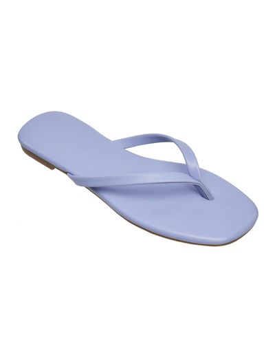 French Connection Morgan Flat Open Toe Thong Flip Flop Sandals in Light Blue (Blue) - Lyst