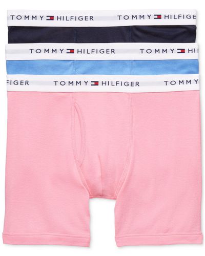 Tommy Hilfiger Cotton Underwear Boxer Briefs in Pink for Men - Lyst