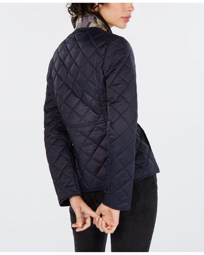 barbour deveron quilted jacket navy