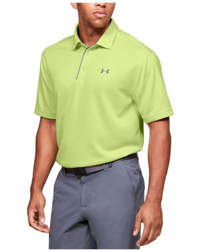 Under Armour Synthetic Tech Polo T-shirt in Green for Men - Lyst