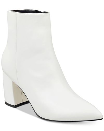 white marc fisher booties
