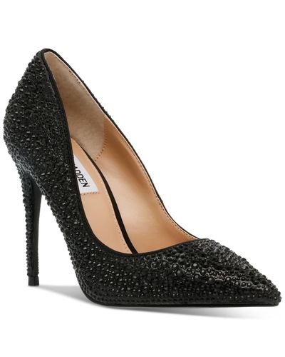Steve Madden Denim Daisie Pumps in Black Rhinestone (Black) | Lyst
