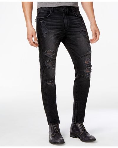 true religion black distressed jeans