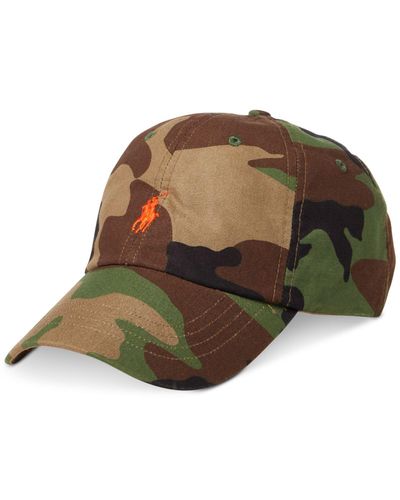 polo ralph lauren camo canvas baseball cap