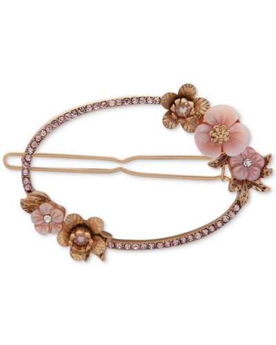 Lonna & Lilly Gold-tone Pink Flower Hair Clip, Created For Macy's - Lyst