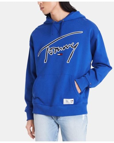 tommy hilfiger blue hoodie women's