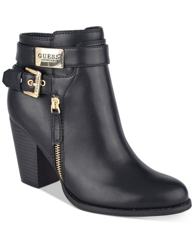 guess booties black