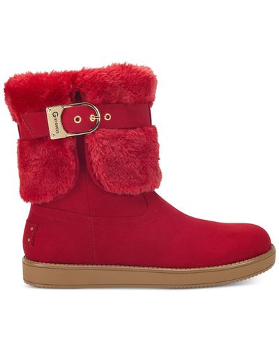guess boots red