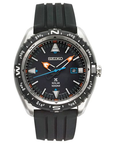 Seiko Men's Solar Prospex Black Silicone Strap Watch 46mm Sne423 for Men |  Lyst