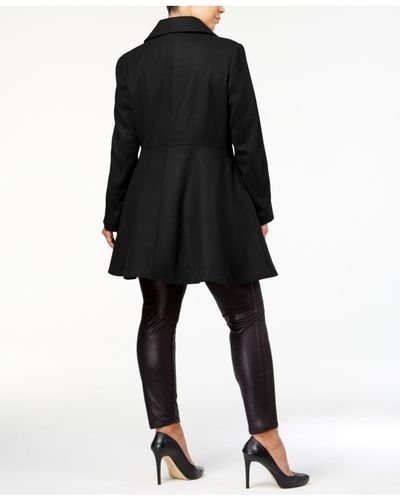 plus size skirted peacoat