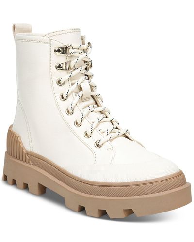 Circus by Sam Edelman Indy Waterproof Lug Sole Hiker Boots in White - Lyst