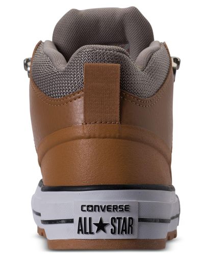 converse street mid leather white