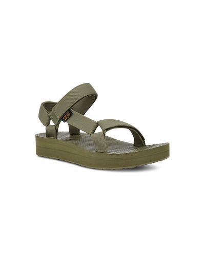 teva midform universal chunky sandals in green multi