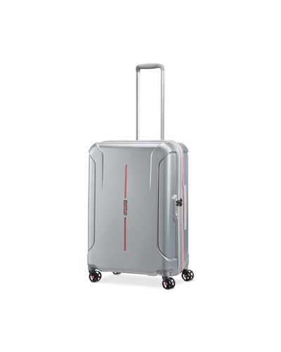 lighed Fakultet tøjlerne American Tourister Technum 24" Hardside Spinner Suitcase in Gray/Red (Gray)  - Lyst