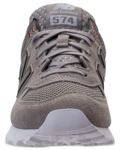grey new balance with rose gold