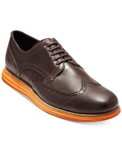cole haan original grand cognac wingtip oxfords