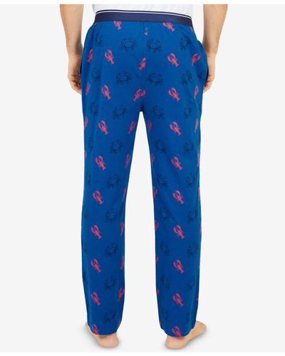 Nautica Crab & Lobster Print Cotton Pajama Pants in Blue for Men - Lyst