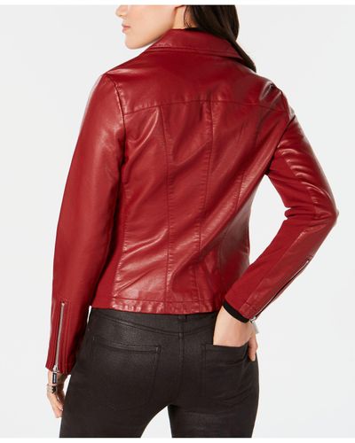 kenneth cole red leather jacket