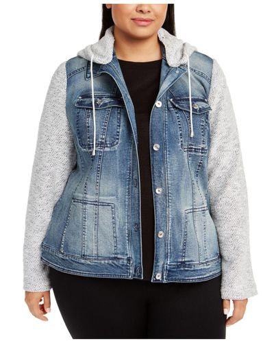 macys plus size denim jacket