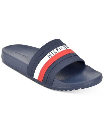 navy tommy hilfiger slides