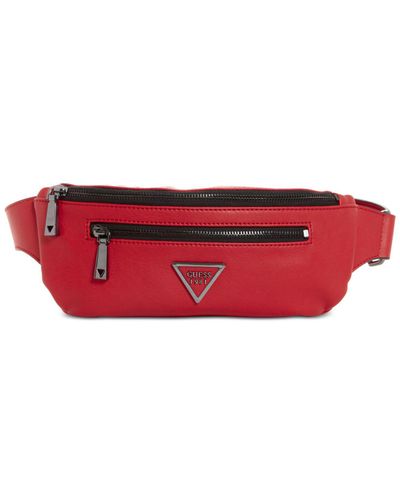 red guess fanny pack