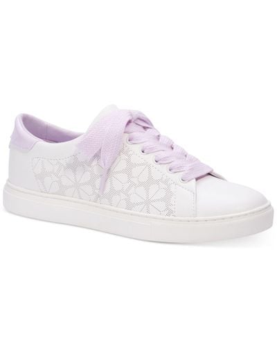 Kate Spade Leather Audrey Sneakers in White - Lyst
