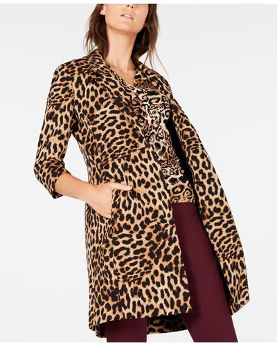 macys leopard print coat