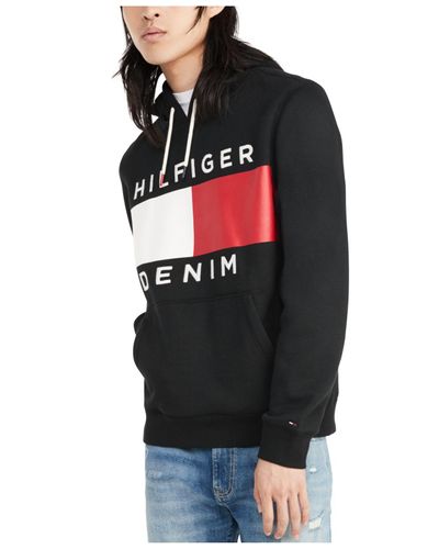 Tommy hilfiger brooks logo print hoodie Clearance