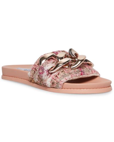 steve madden pink flat sandals