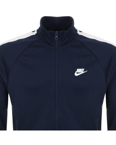 Nike Synthetic Tribute Full Zip Track Top Navy in Blue for Men - Lyst