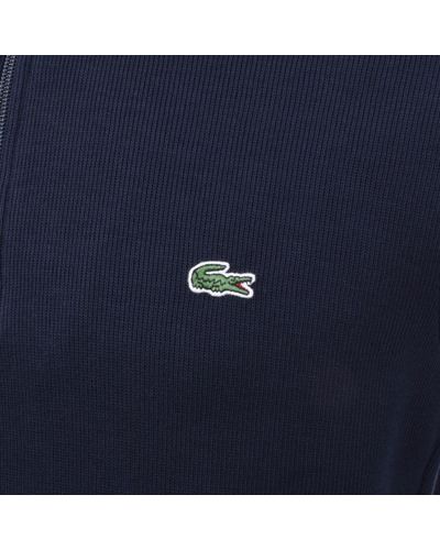 lacoste half zip navy