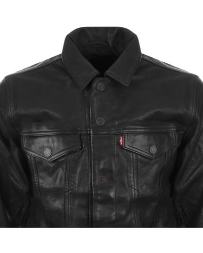 levis leather trucker jacket uk