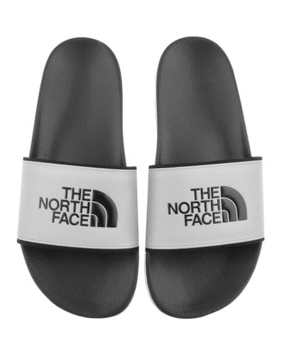north face sliders black