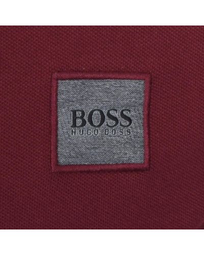 BOSS by HUGO BOSS Cotton Boss Orange Passenger Polo T Shirt Burgundy in Red  for Men - Lyst