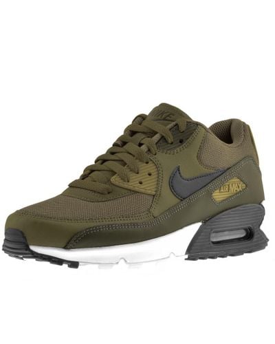 Nike Lace Air Max 90 Essential Trainers Khaki in Green for Men - Lyst