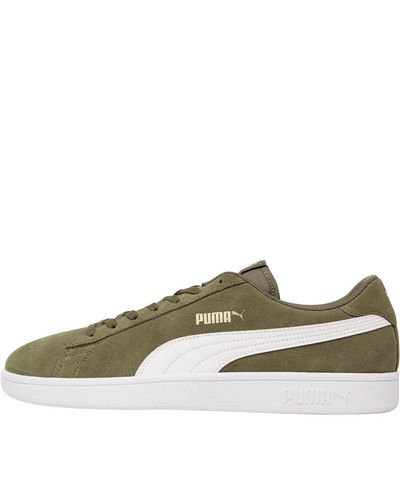 olive green puma shoes