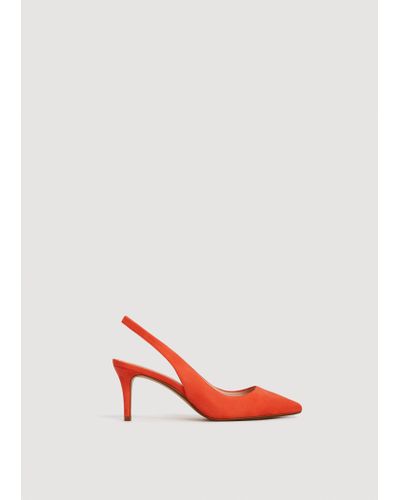 orange slingback shoes
