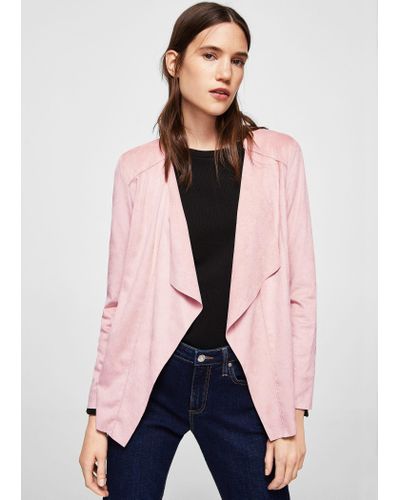 suede waterfall jacket