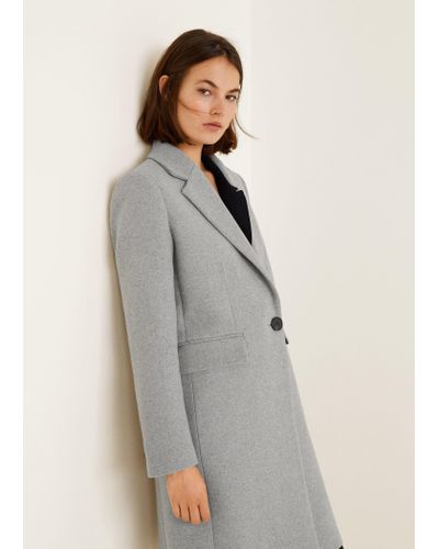 mango structured wool coat