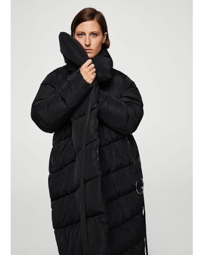 mango oversized quilted coat