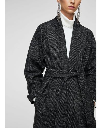 mango herringbone coat