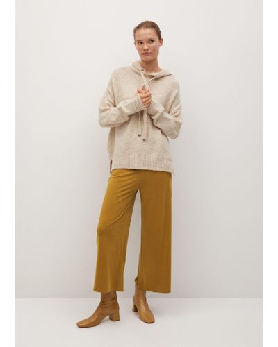 mango elastic waist pants