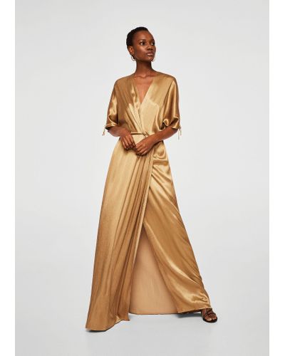 satin gown mango