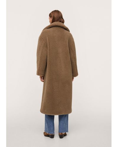 Mango Maxi Lapels Faux Fur Coat Medium Brown Lyst Uk Mango Maxi Lapels Faux Fur Coat Medium, Maxi Lapels Faux Fur Coat Mango