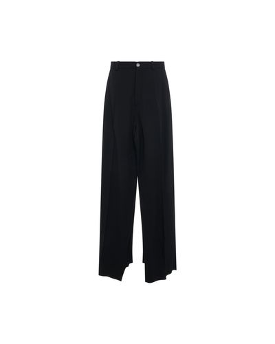 Balenciaga Deconstructed Double Front Pants In Black | Lyst