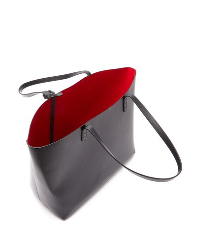 black tote red inside