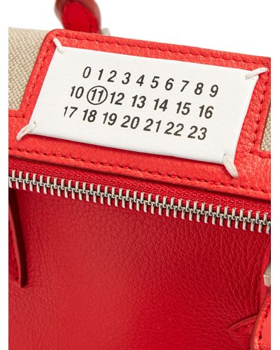 Maison Margiela 5ac Mini Leather Bag in Red - Lyst