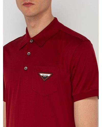 prada polo red logo