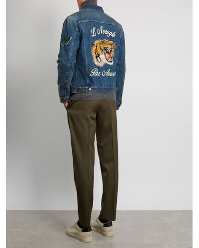 gucci jeans jacket tiger