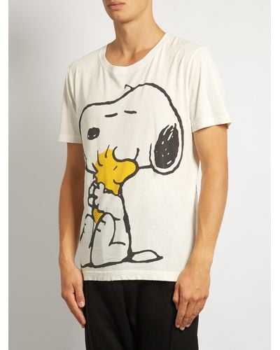 Gucci Snoopy And Woodstock-print Cotton T-shirt for Men | Lyst